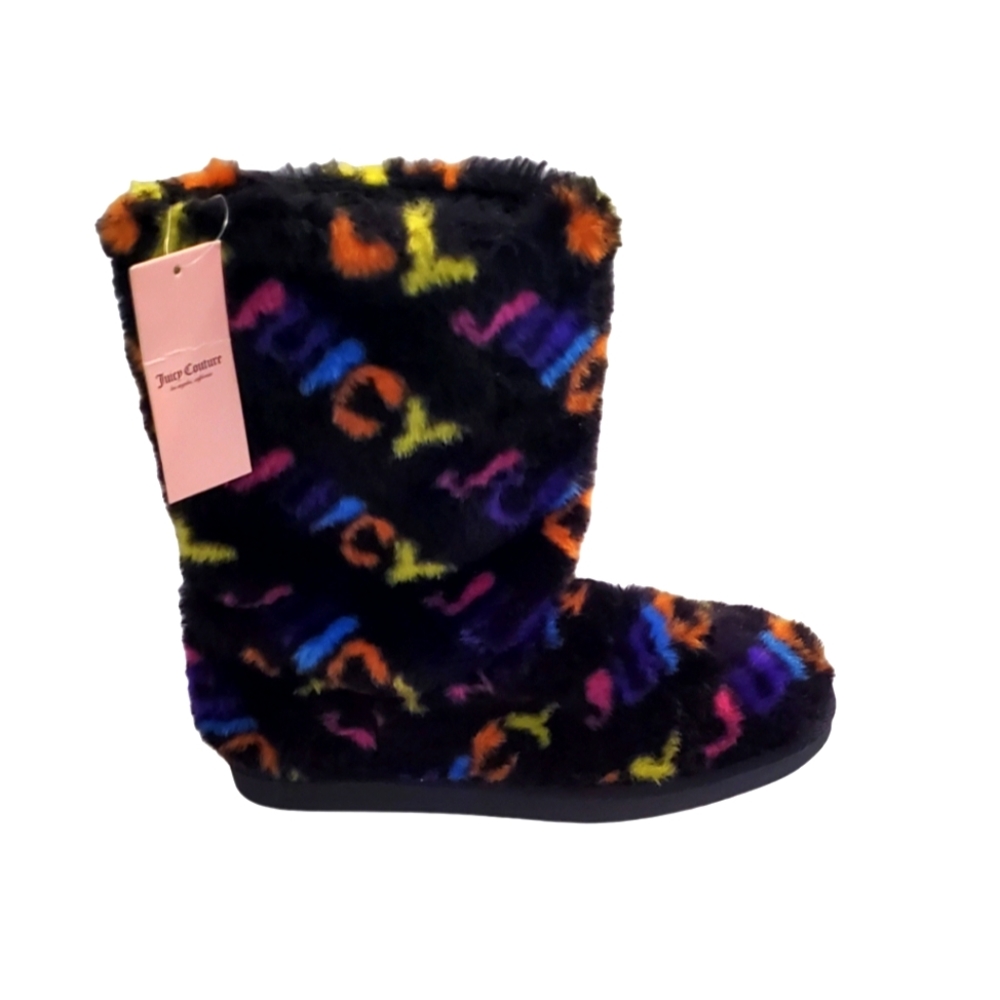 Juicy Couture Bottie Slip On Fuzzy Slippers for Women 7